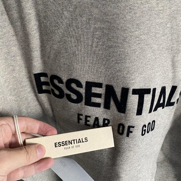 Fear of God Essentials Hoodie Dark Oatmeal - Picture 6 of 8